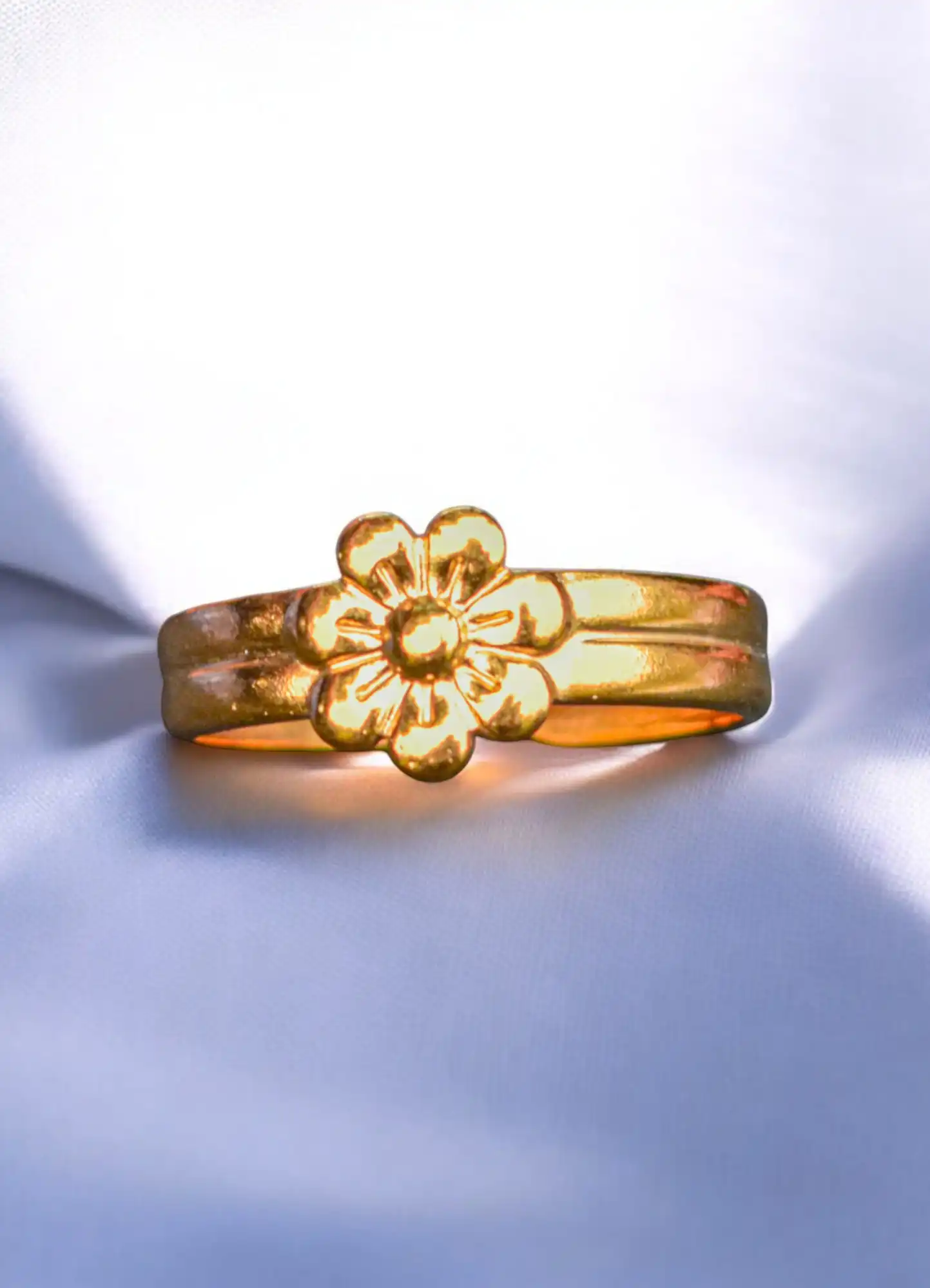 Cutie Phool Ring| Anti Tarnish| Golden Color| Western Style Image