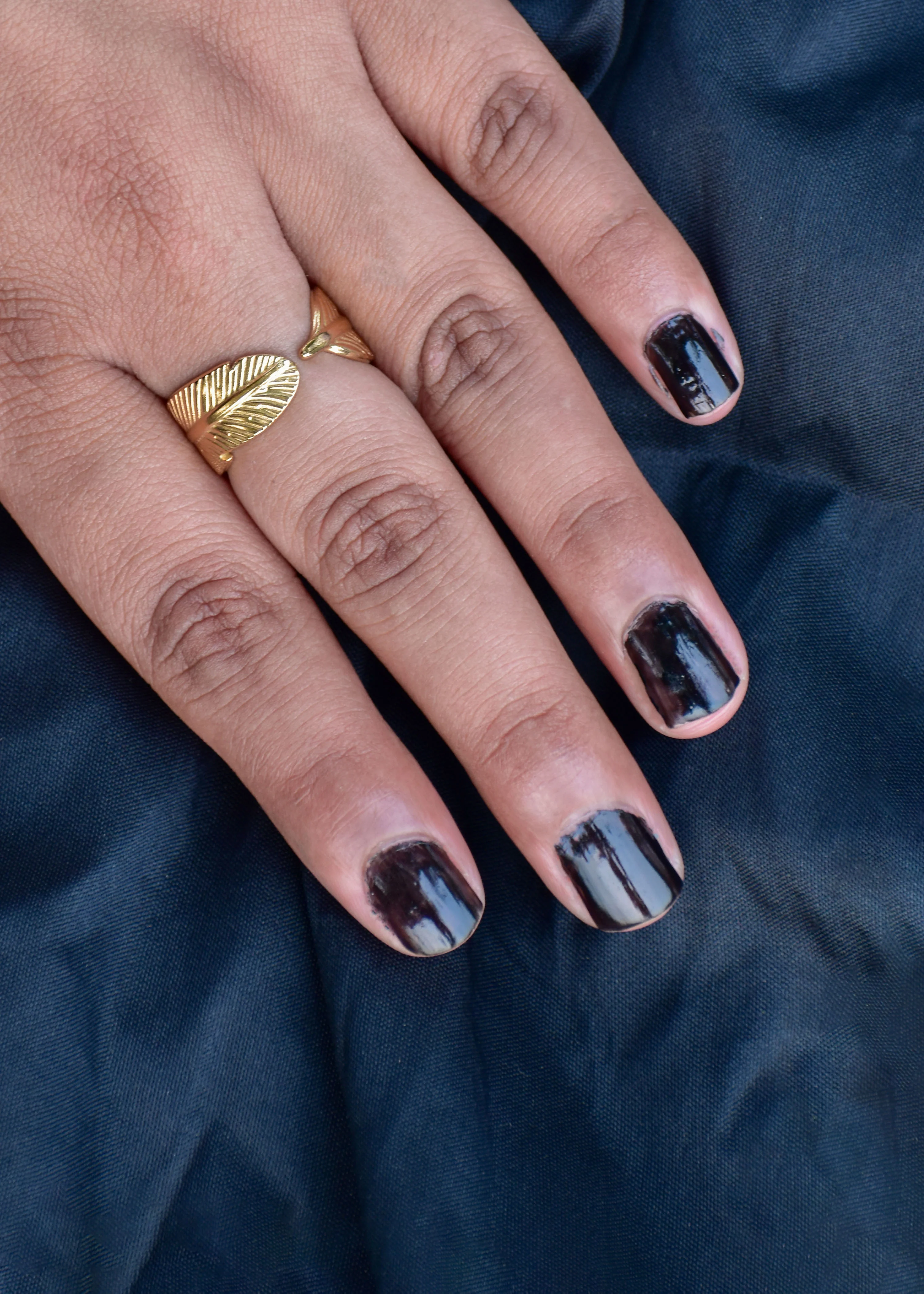 Lons Leaf Ring| Anti Tarnish| Golden Color| Western Style - Hover Image