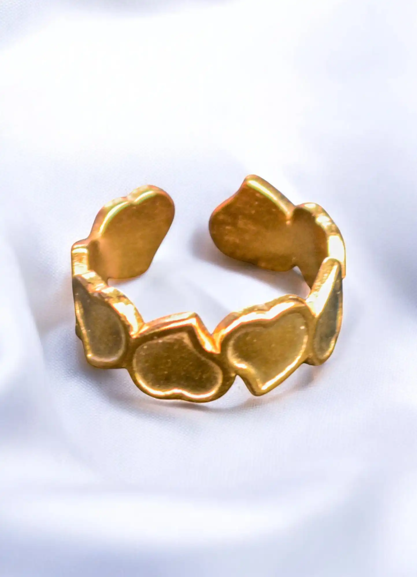 Heart Ring| Anti Tarnish| Golden Color| Western Style Image