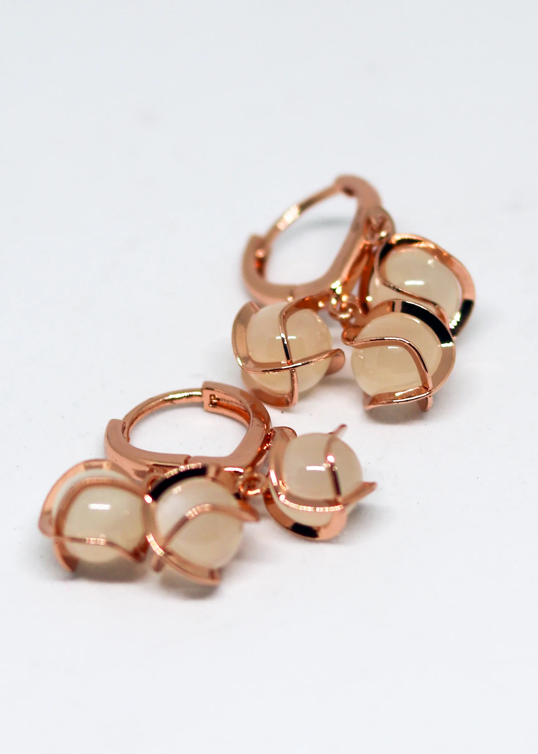 Duniyavi Stud Earrings| Globe Earrings| Korean Style| Minimalistic Design - Hover Image