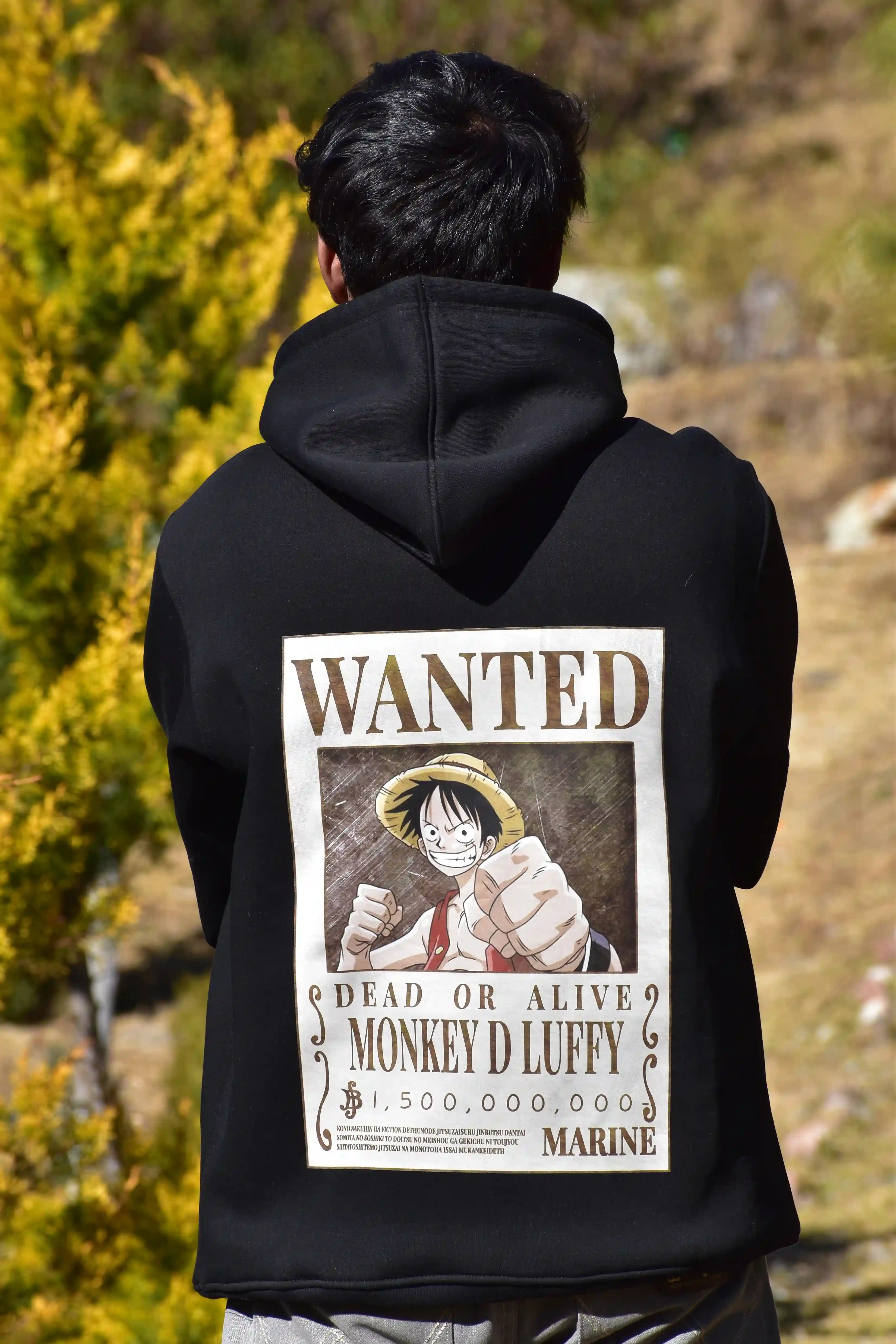 Monkey D. Luffy Hoodie| One Piece anime| 100% Pure Cotton (1) Image
