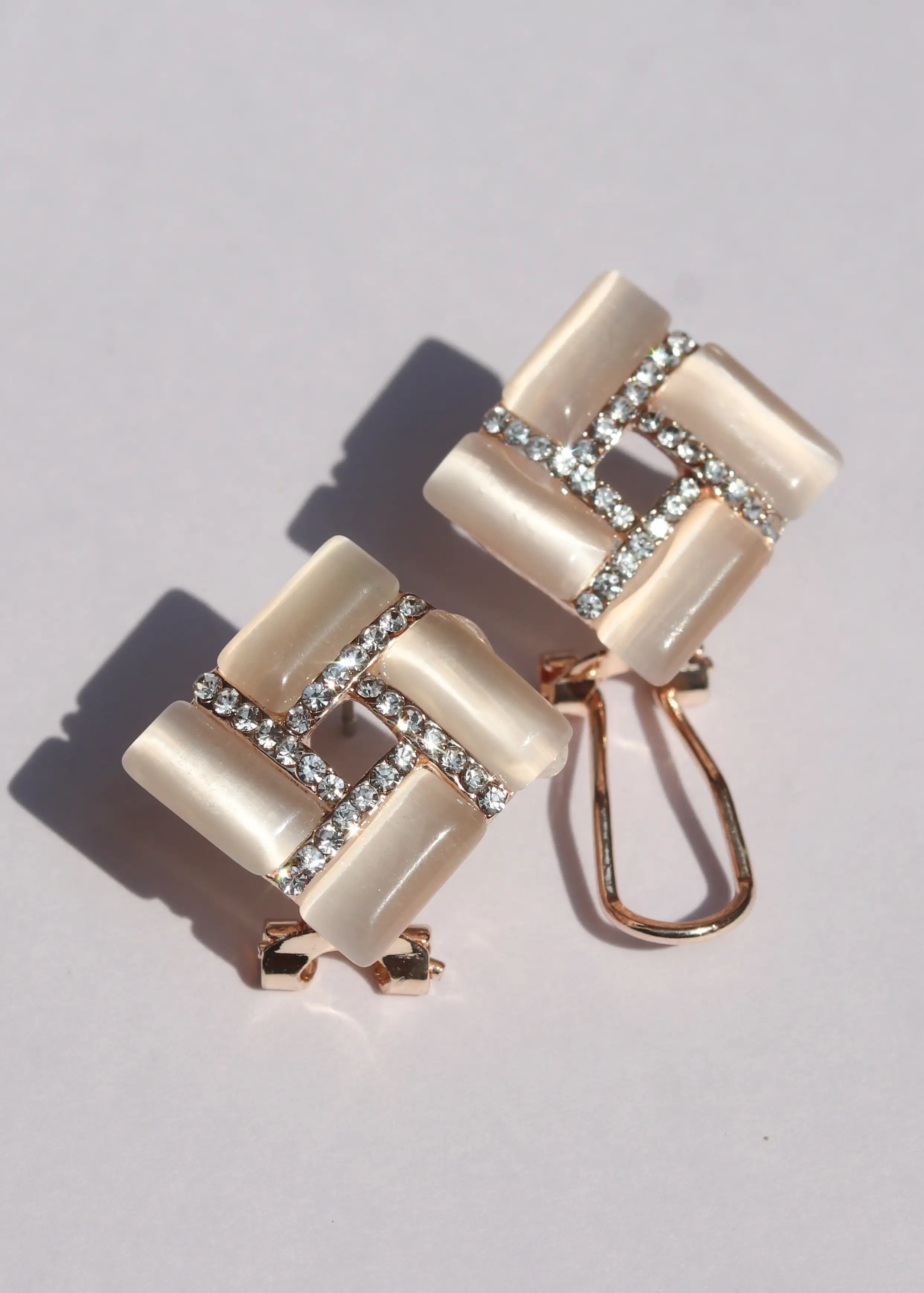 Diamond Shaped Stud Earrings| Korean Style| Minimalistic Earring Image