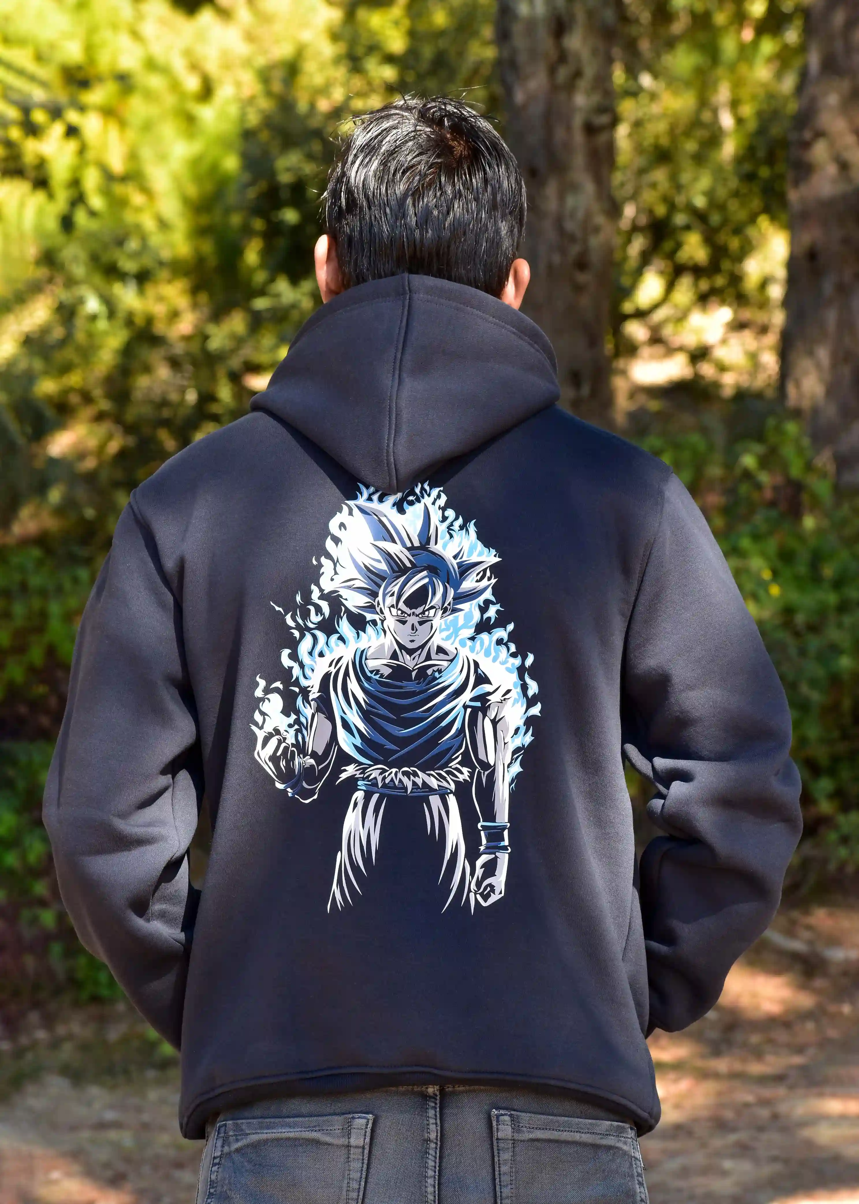 Goku (Blue Fire) Hoodie| Dragon Ball Z anime| 100% Pure Cotton (3) Image