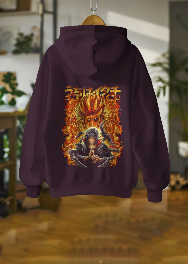 Itachi Uchiha Hoodie| Naruto anime| 100% Pure Cotton (2) Image