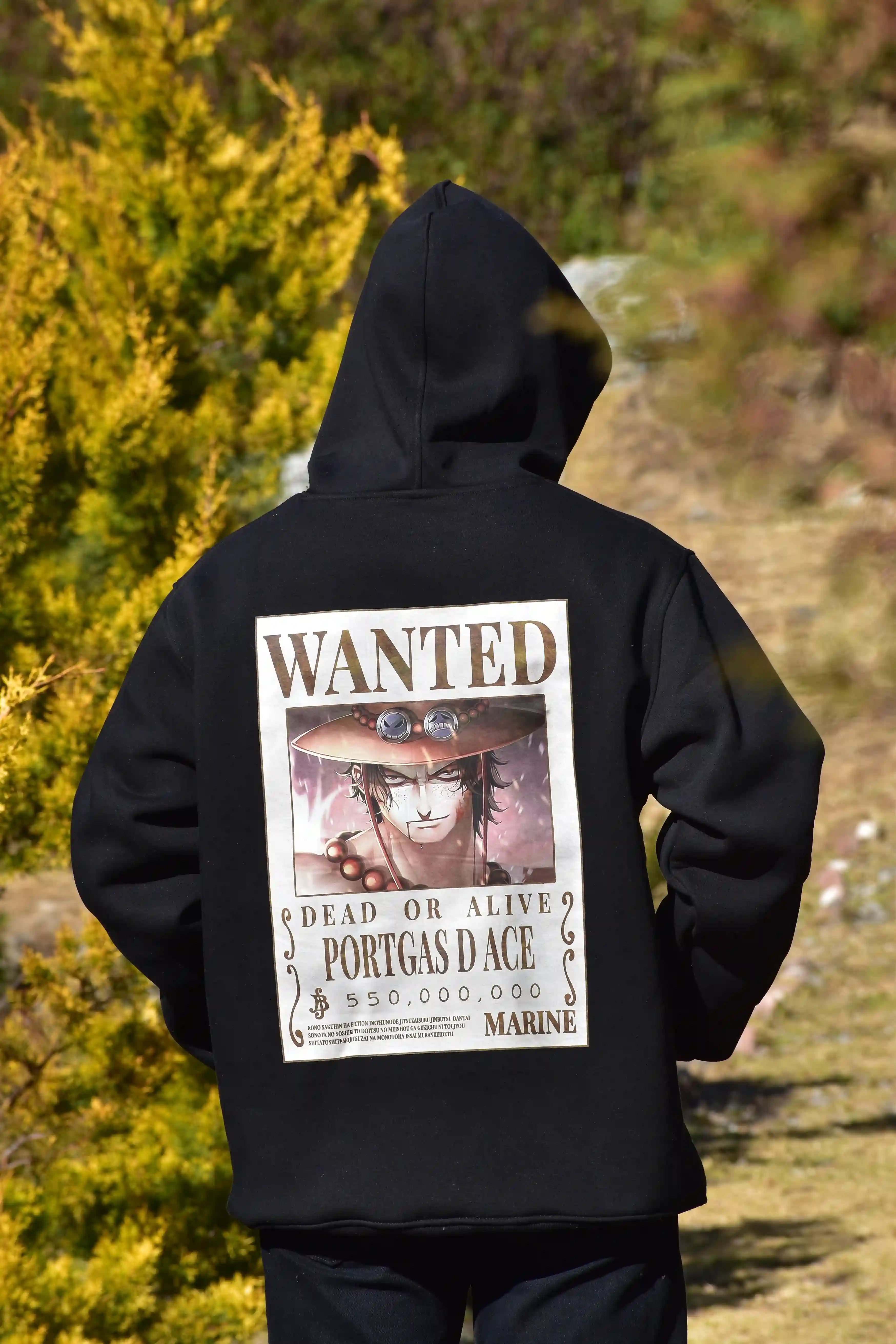 Portgas D. Ace Hoodie| One Piece anime| 100% Pure Cotton - Hover Image