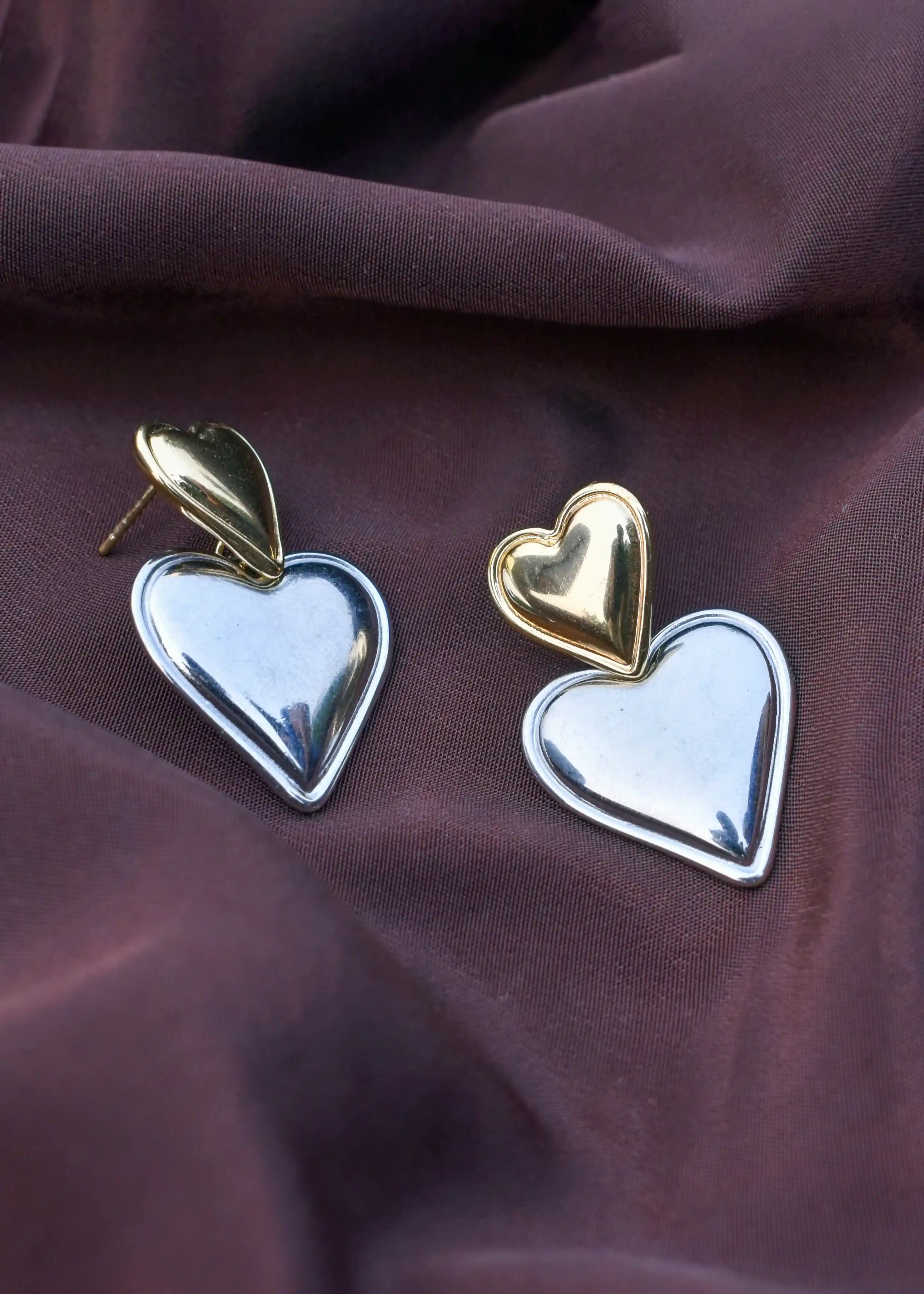 Small Big Heart Earrings Image