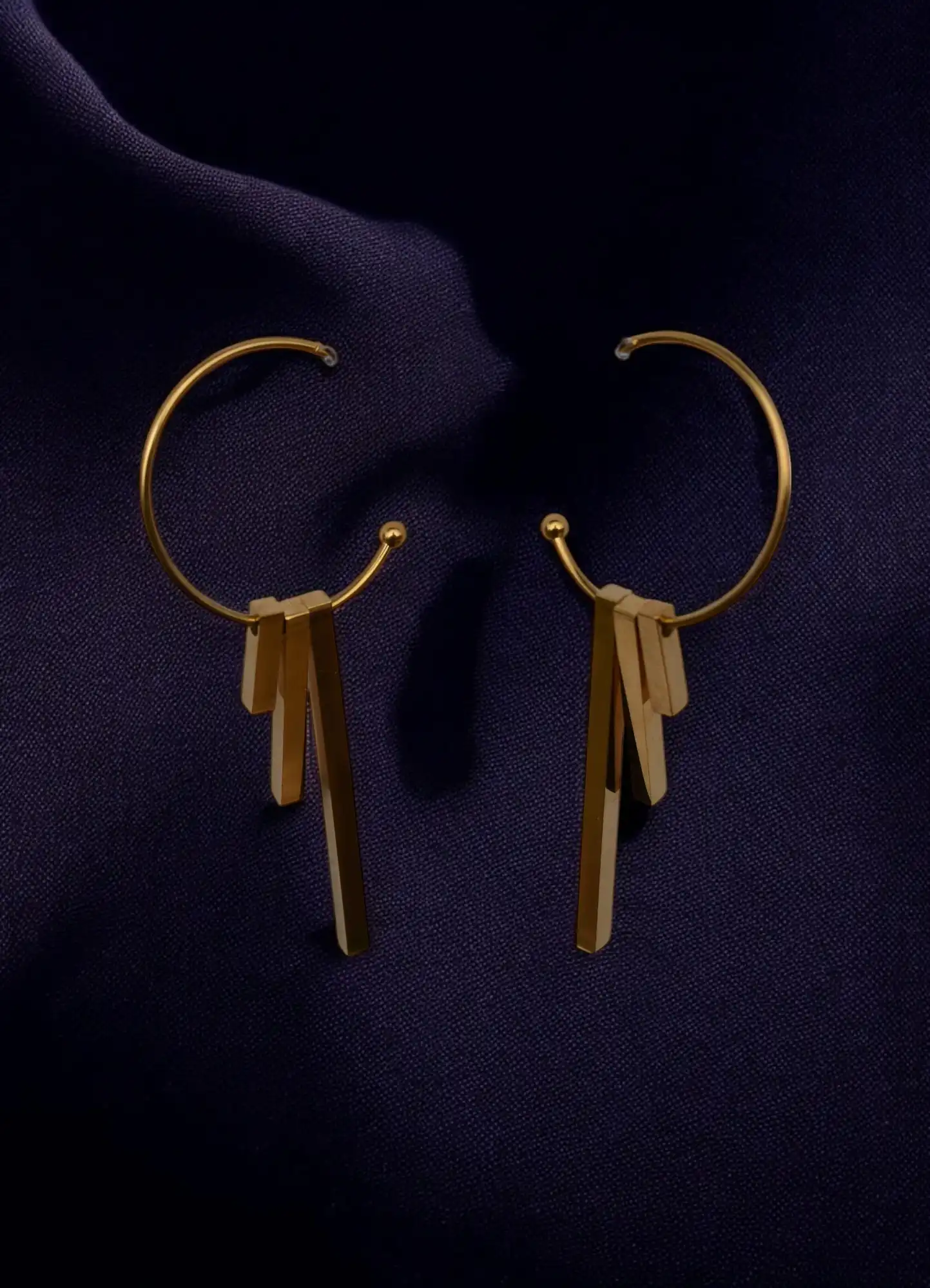 Hanging Bars Earring| Anti-Tarnish - Hover Image