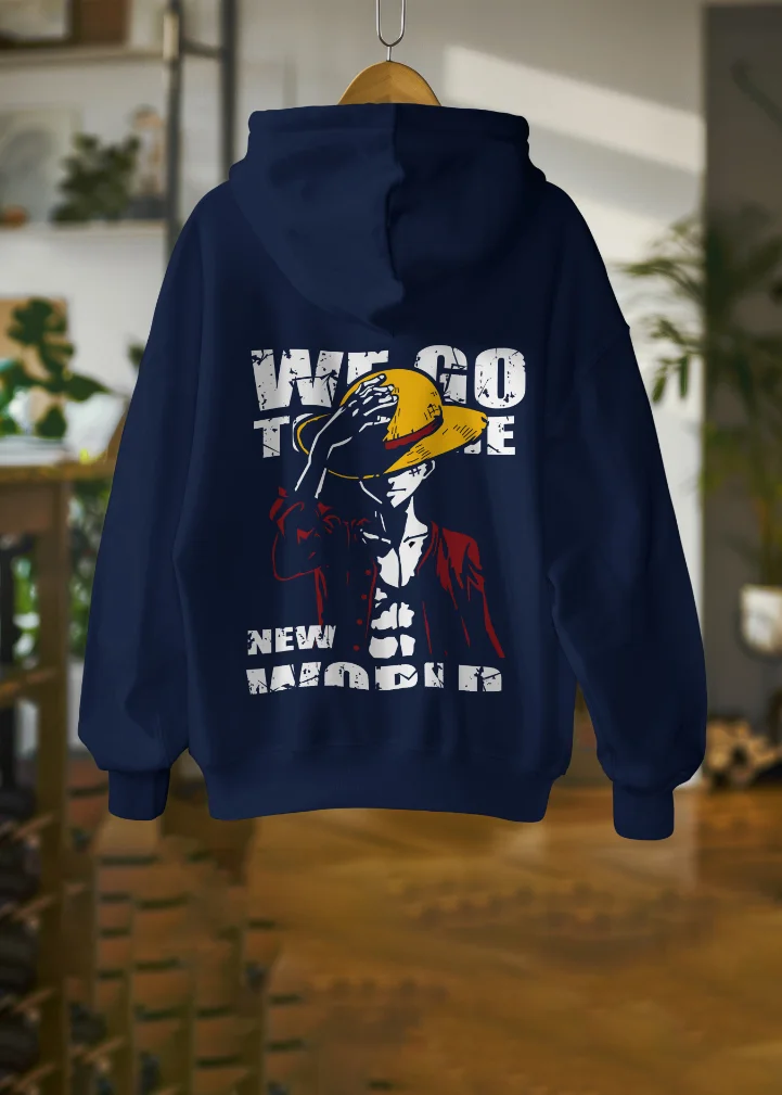 Monkey D. Luffy Hoodie| One Piece anime| 100% Pure Cotton (2) Image