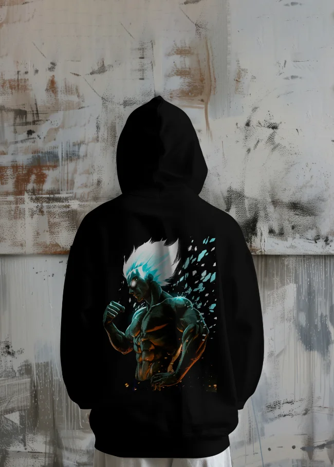 Goku (Ice Fire) Hoodie| Dragon Ball Z anime| 100% Pure Cotton (4) Image