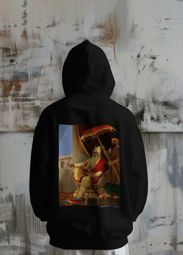 Sher-E-Panjab Hoodie| Maharaja Ranjit Singh| 100% Pure Cotton| 400 GSM Image