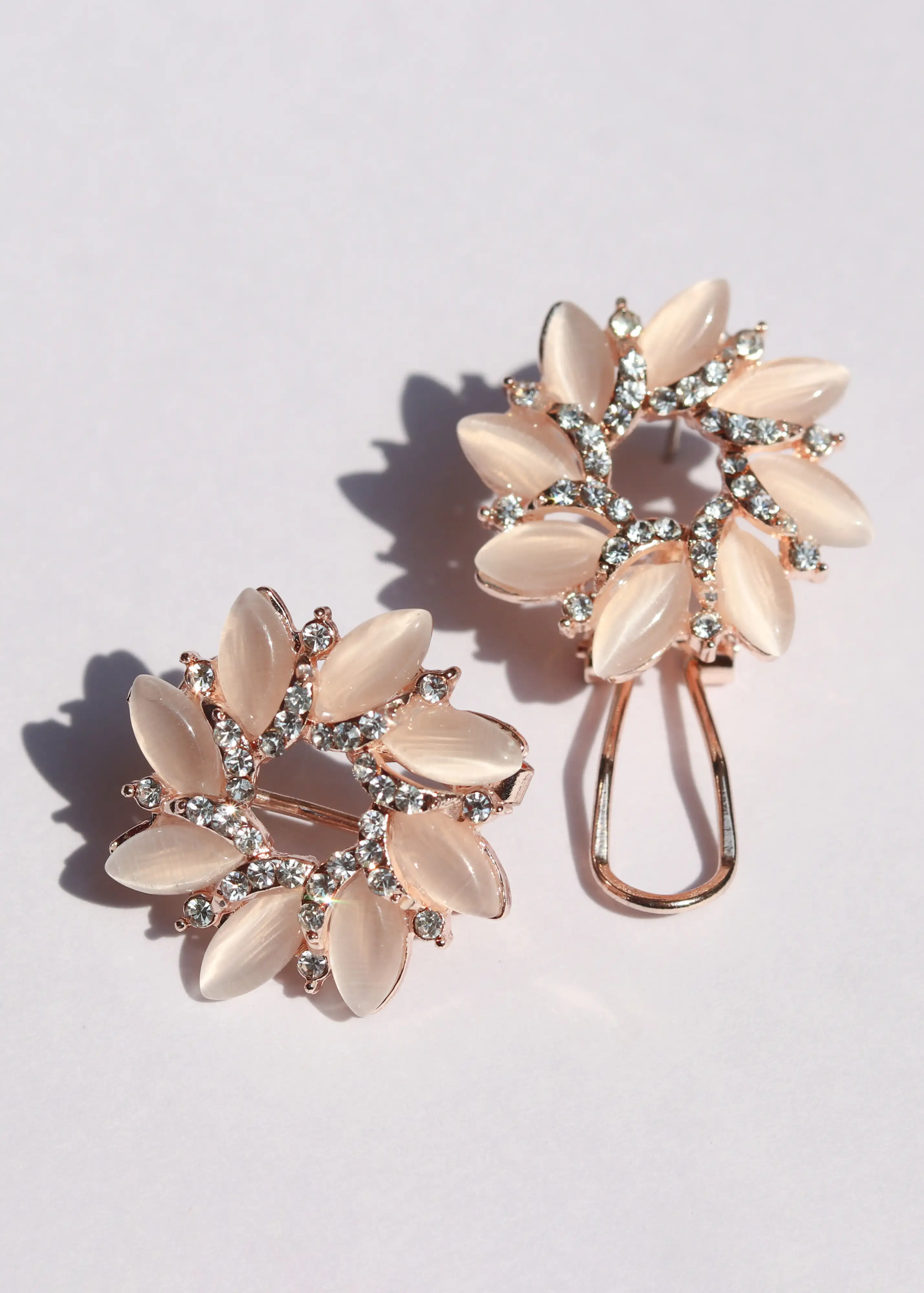 Floral Shaped Stud Earrings| Korean Style| Minimalistic Earring Image