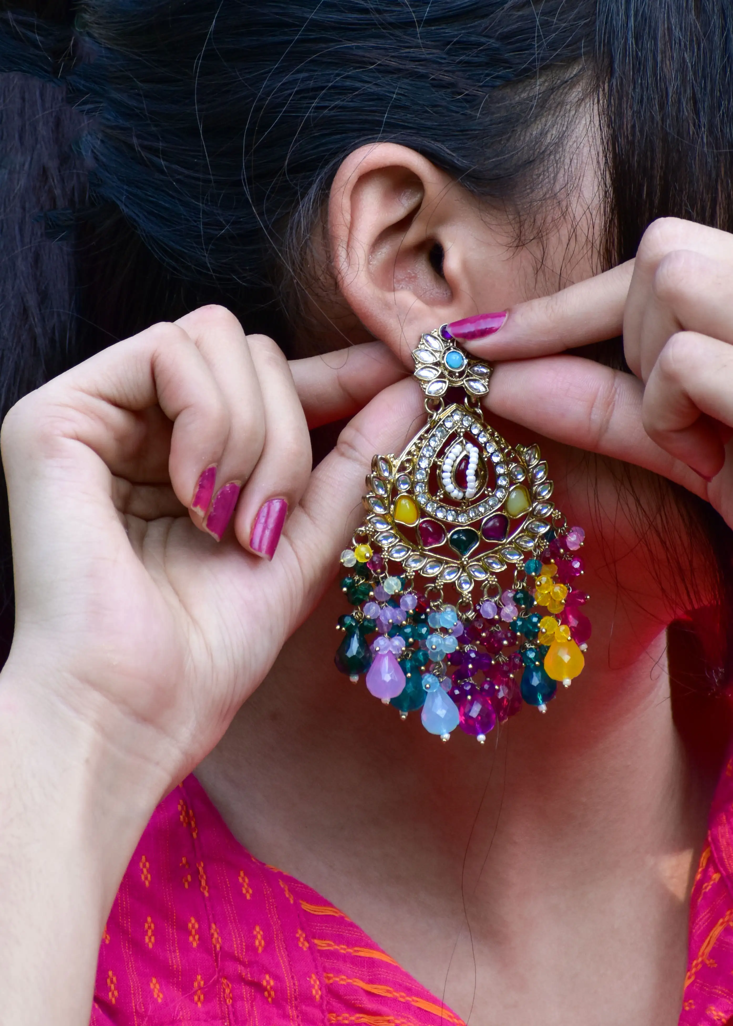 Hamsa Earrings - Hover Image